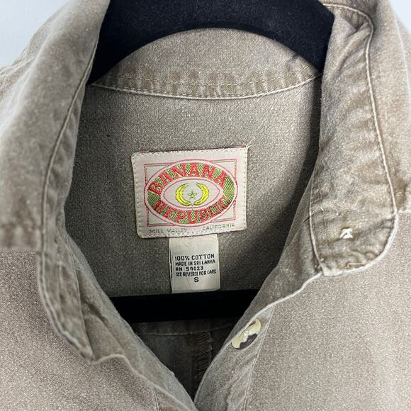 Banana Republic Vtg Jumpsuit Size S Brown Cotton Utility Coverall Boilersuit - Picture 6 of 12